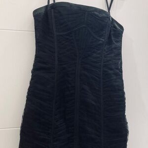 BCBG mesh corset bodice mini